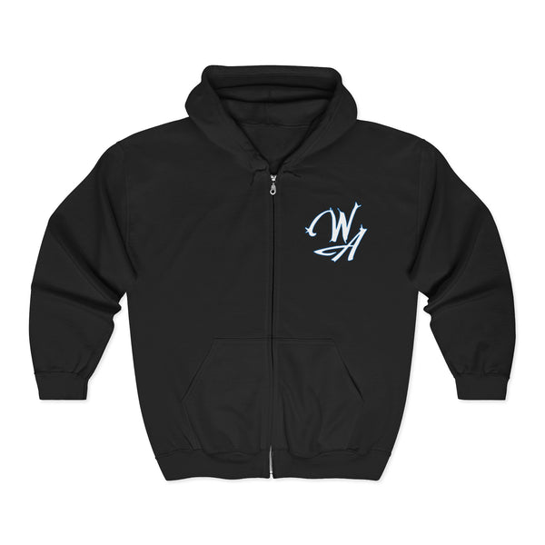CLASSIC WHITE ASHES FULL ZIP HOODED SWEATSHIRT
