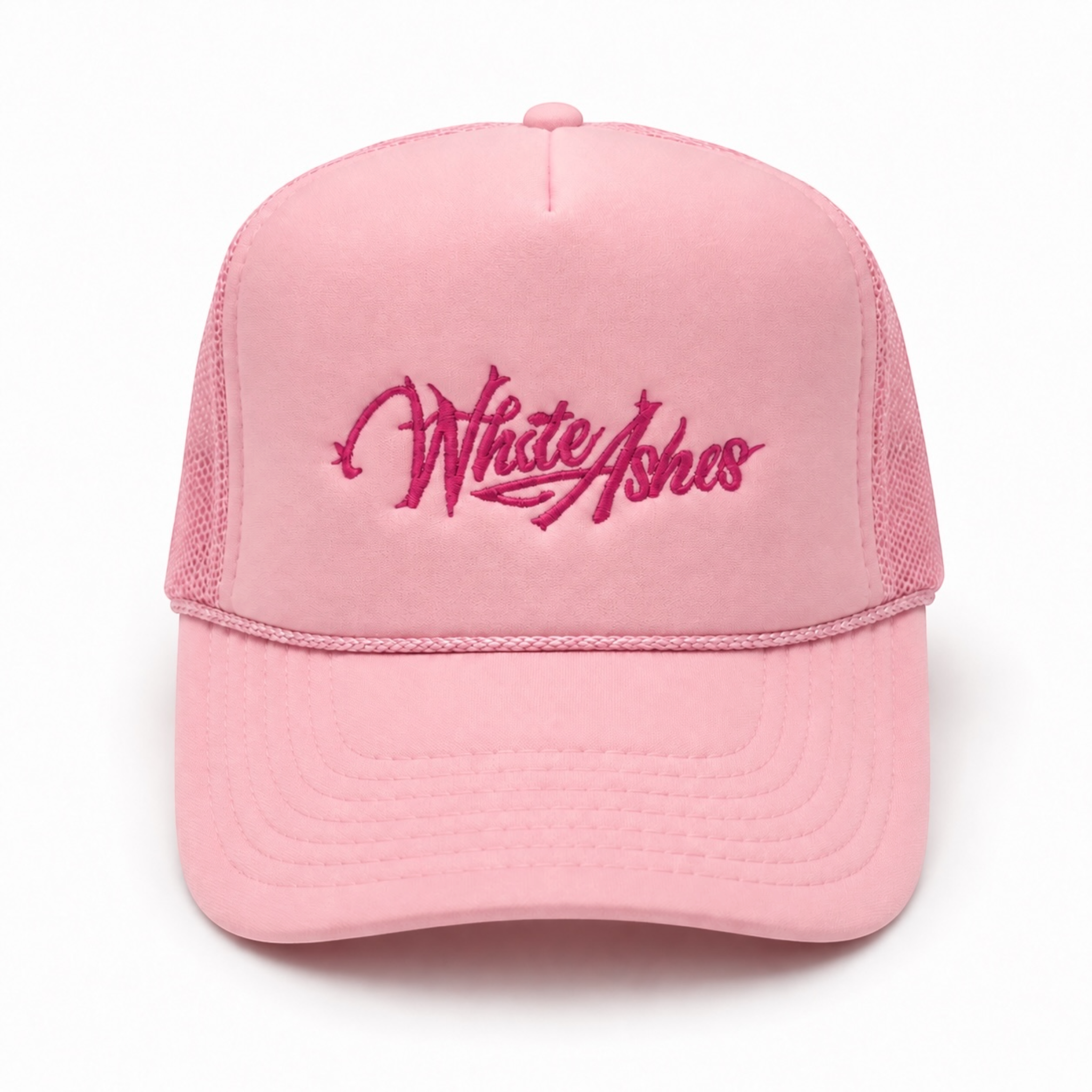 WHITE ASHES TRUCKER HAT (PRETTY PINK)