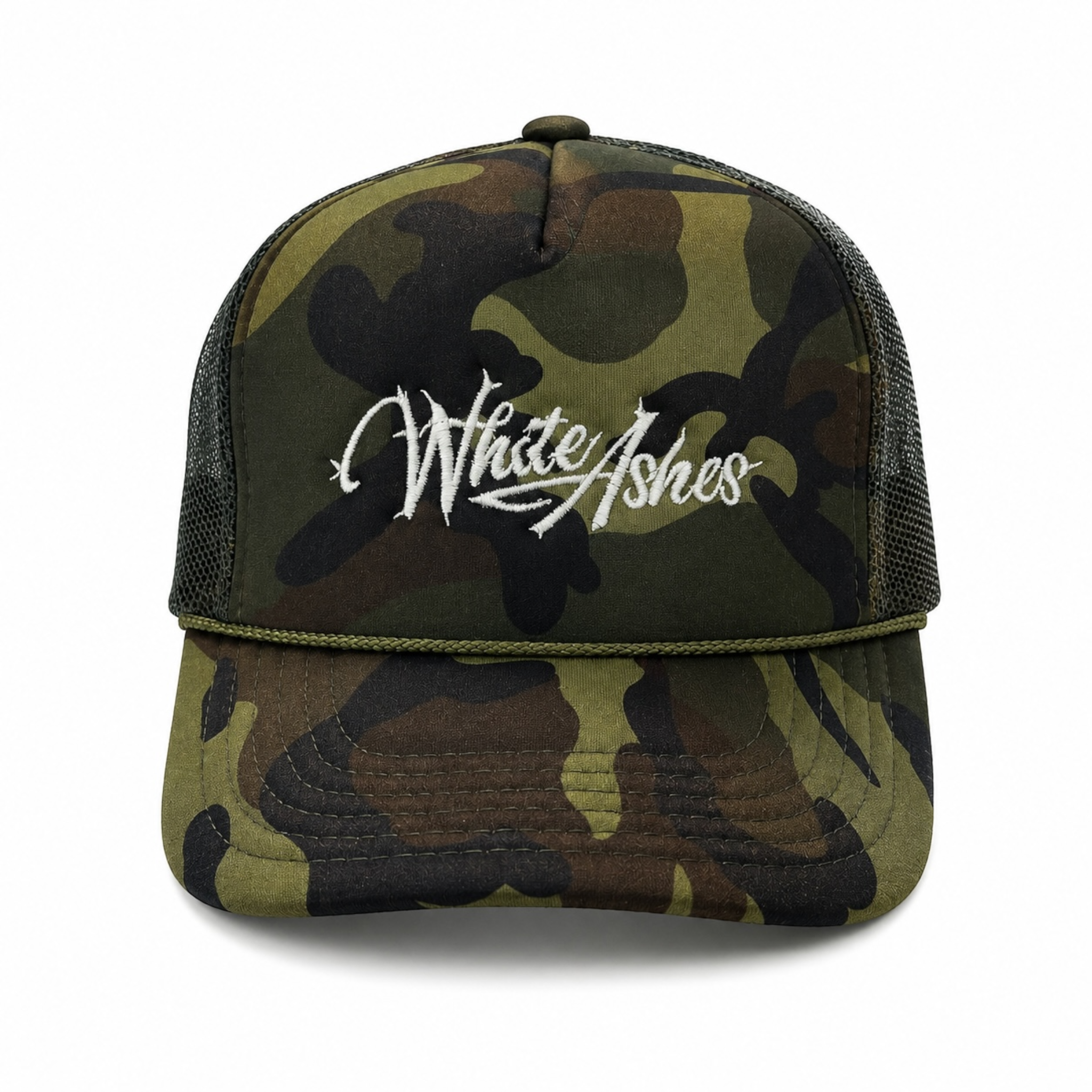 WHITE ASHES TRUCKER HAT (FOREST GREEN)