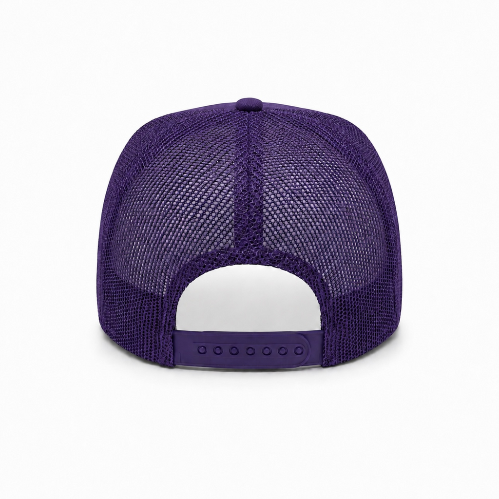 WHITE ASHES TRUCKER HAT (PURPLE REIGN)