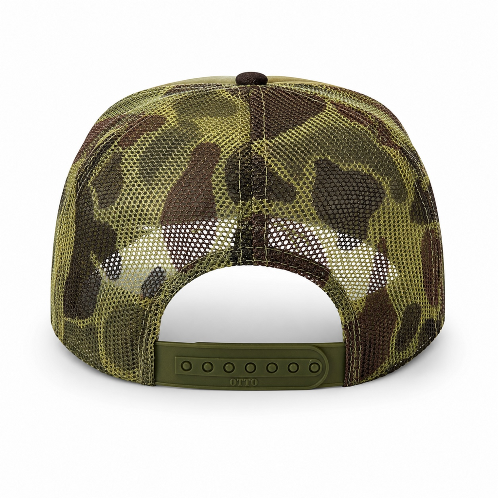 WHITE ASHES TRUCKER HAT (OLIVE GREEN)