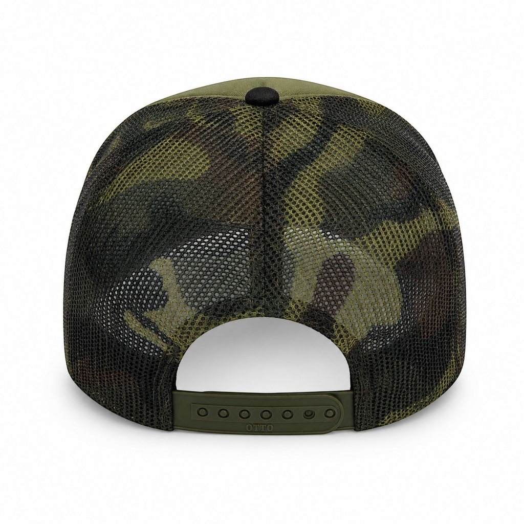 WHITE ASHES TRUCKER HAT (ARMY GREEN)