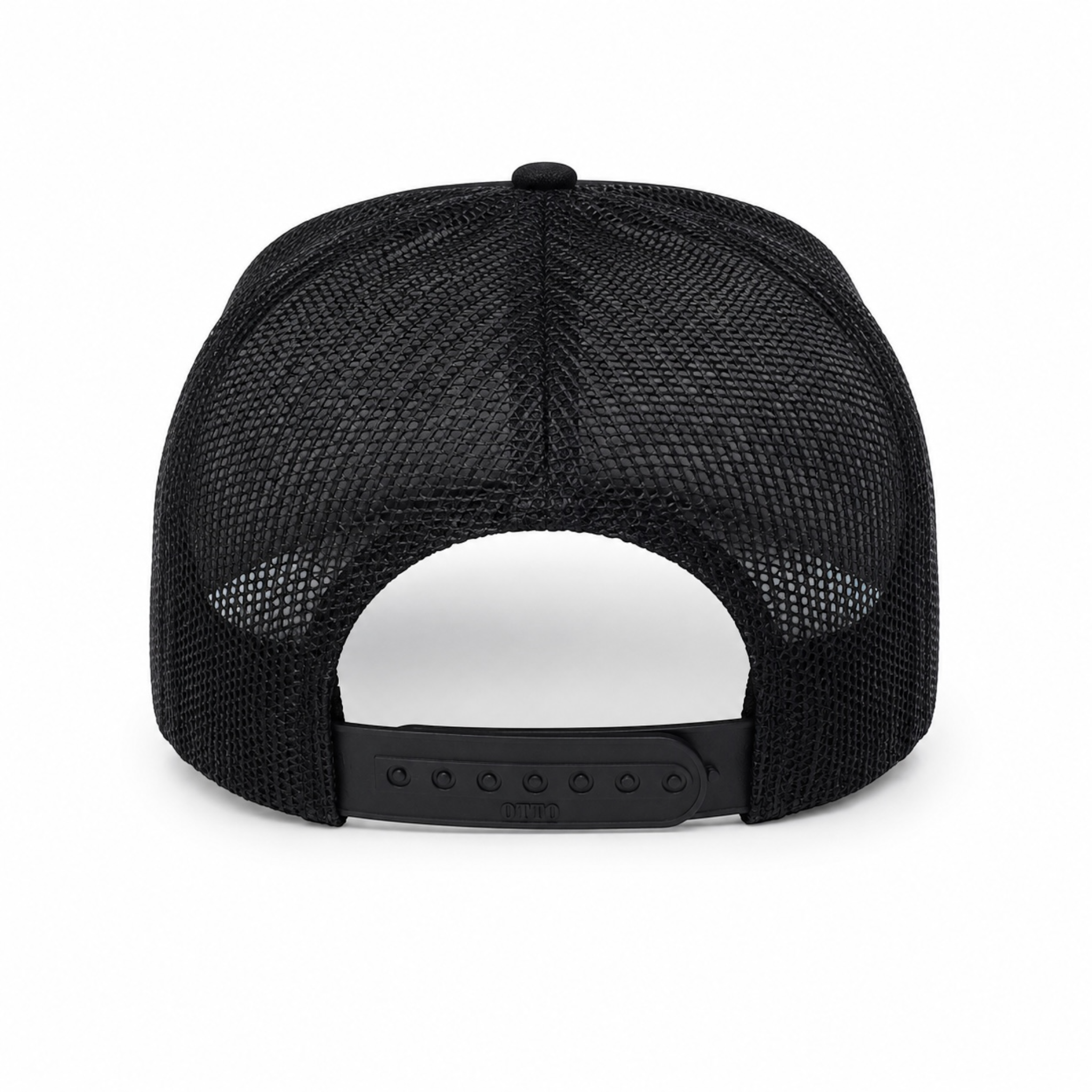 WHITE ASHE TRUCKER HAT (RED EMBROIDERY)