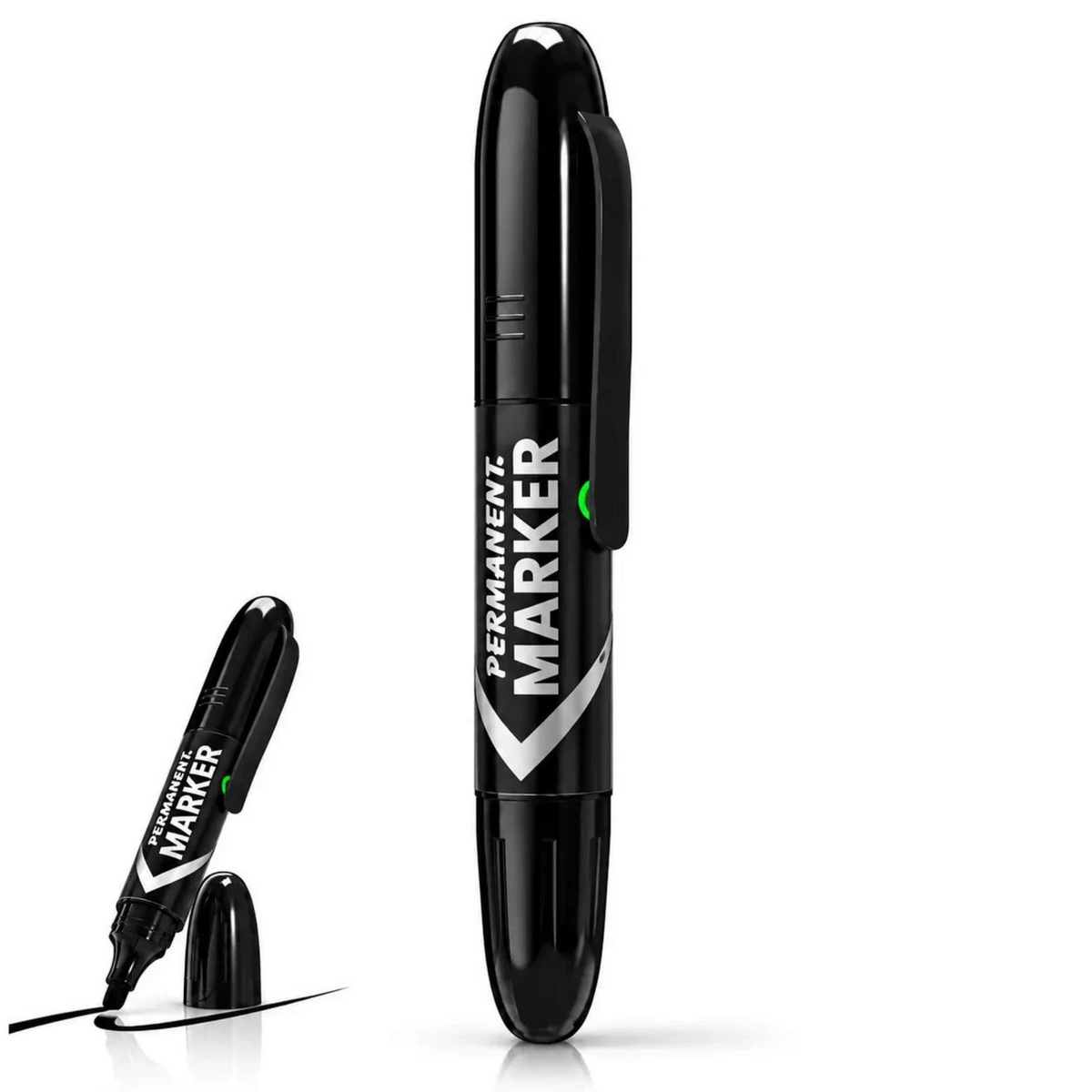 White Ashes Smoke Shop black permanent marker 510-thread vaporizer battery with functional ink tip and sleek design